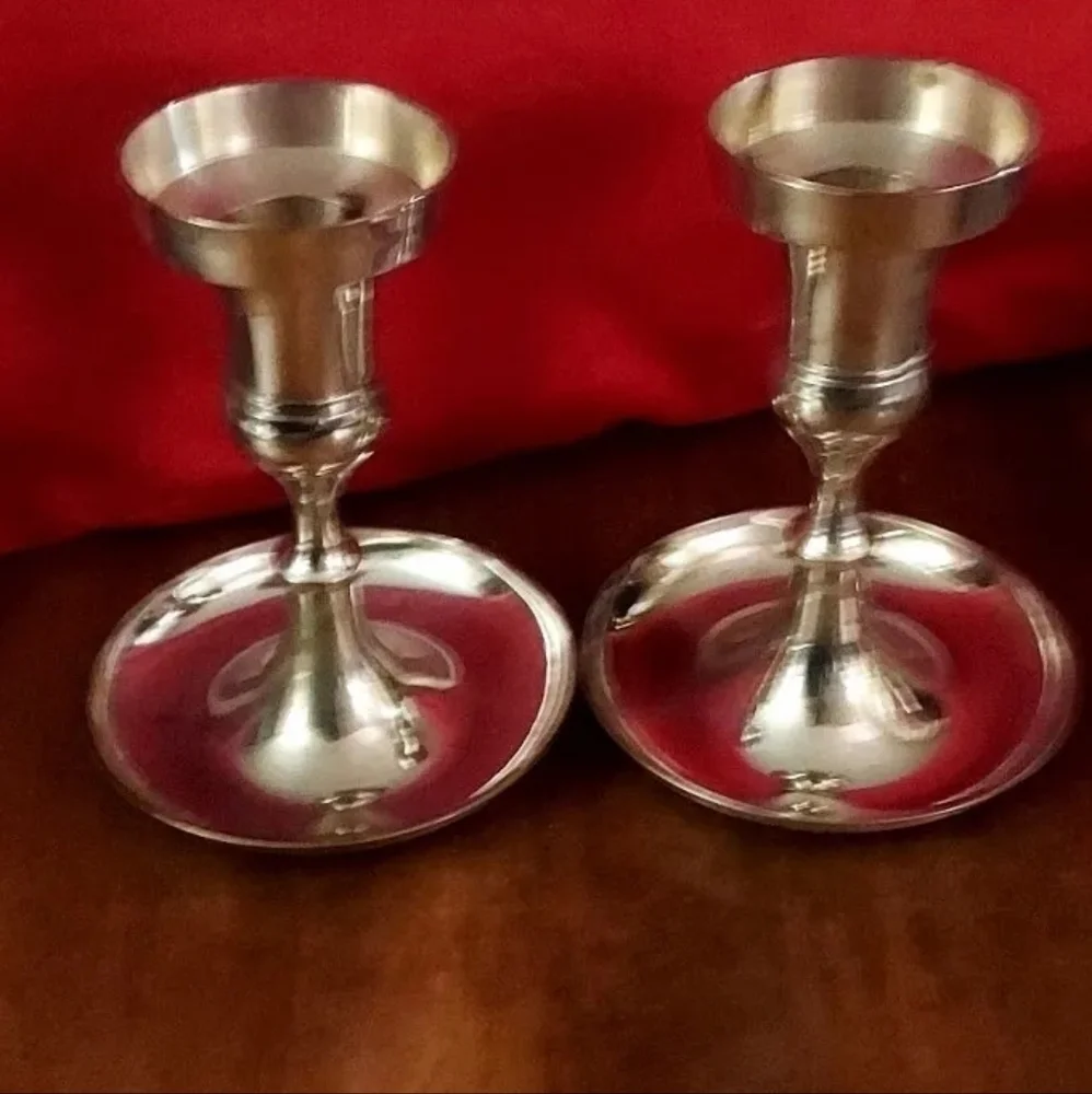 2 Vintage Brass Art  wares candle stand  made in India new open box